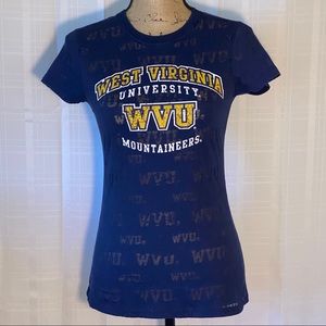 EUC Creative Apparel Concepts WVU women’s shirt